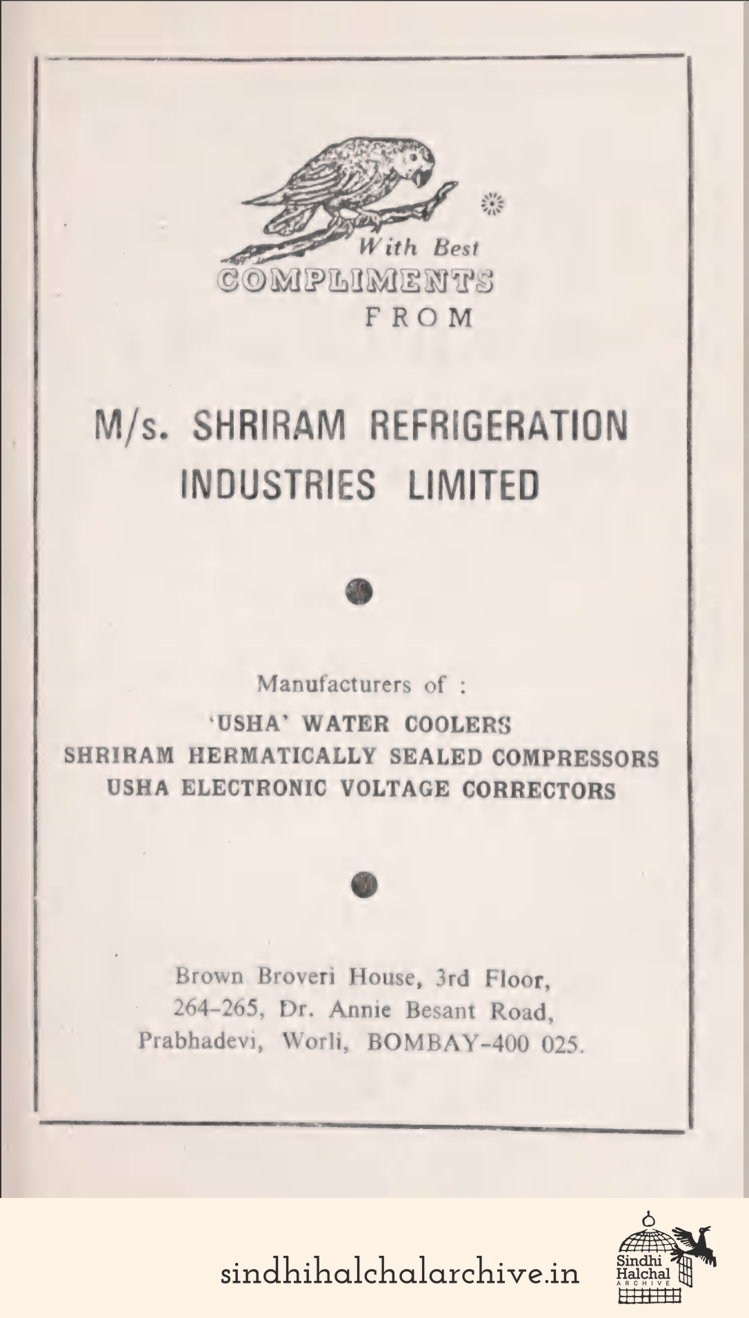 Image of AD M/s. Shriram Refrigeration Industries Limited